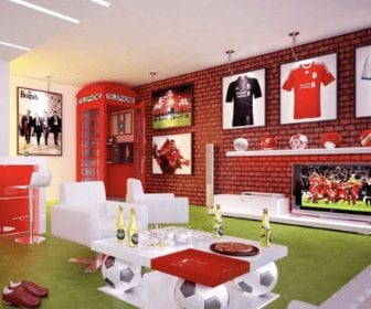 soccer man cave