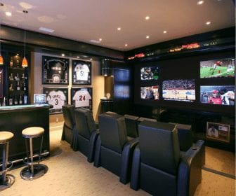 sports man cave