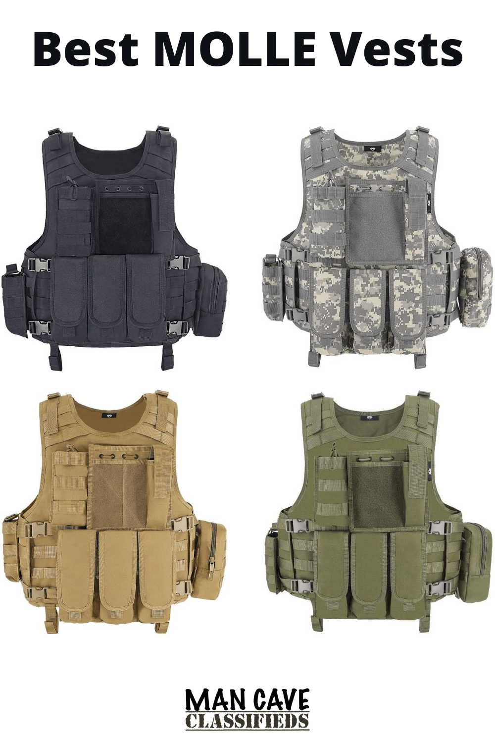 Best Molle Tactical Vests in Different Army Colors