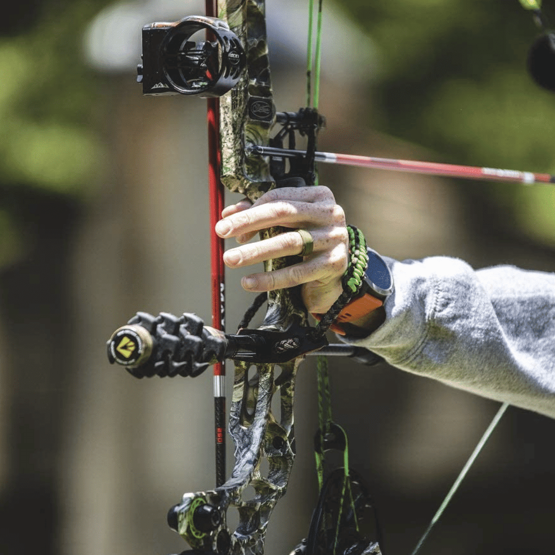 Bow Sling Installation On A Compound Bow