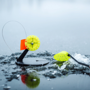 how to ice fish for walleye with tip ups